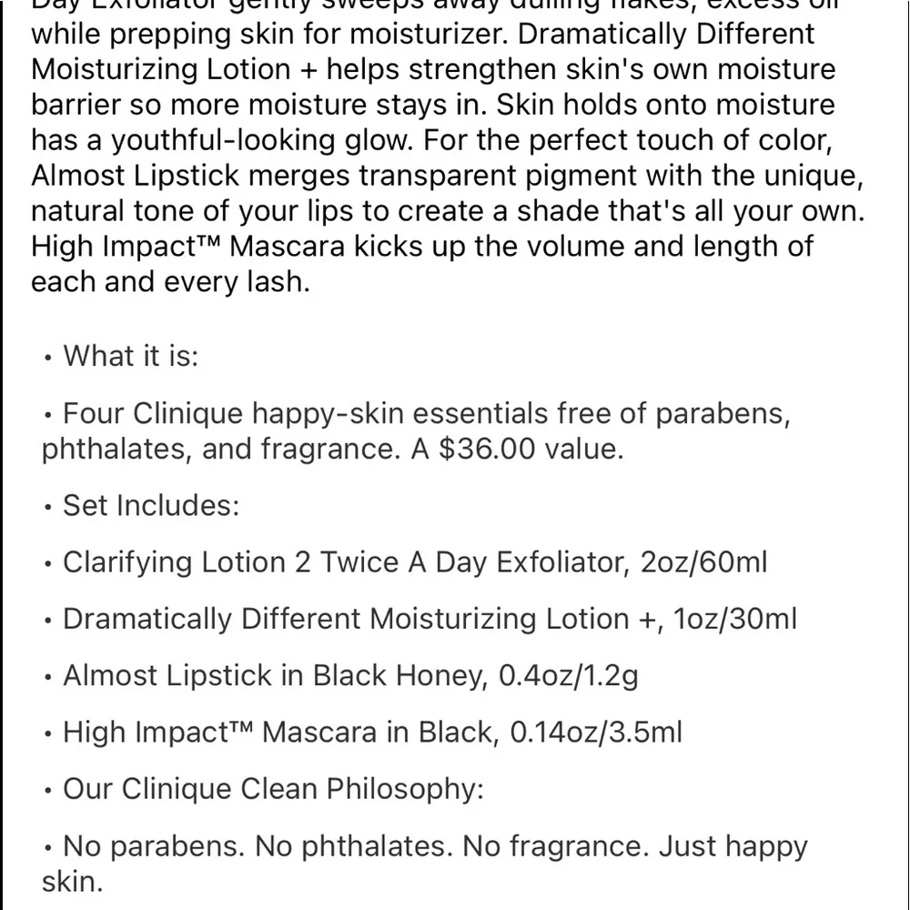 Clinique 4pc Beauty Set NWT - Picture 2 of 2